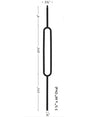 9988CS Mega Oval Contemporary Baluster