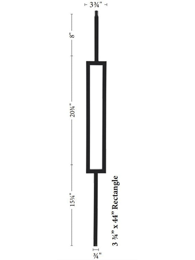 9989CS Mega Rectangle Contemporary Baluster