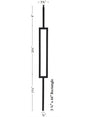 9989CS Mega Rectangle Contemporary Baluster