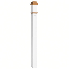 AFP-4075 Actual Flat Panel 3-1/2" Box Newel Post, Primed with Special Species Trim