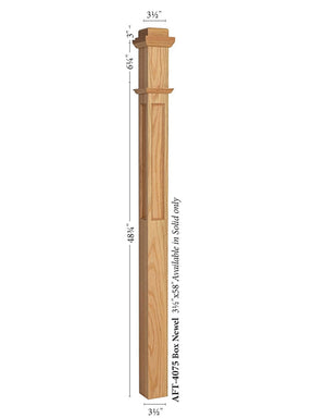 AFP-4075S Solid Actual Flat Panel Box Newel Post
