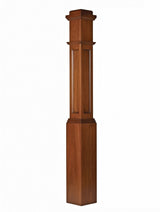 AFP-4091 Actual Flat Pox Newel Post, Mahogany