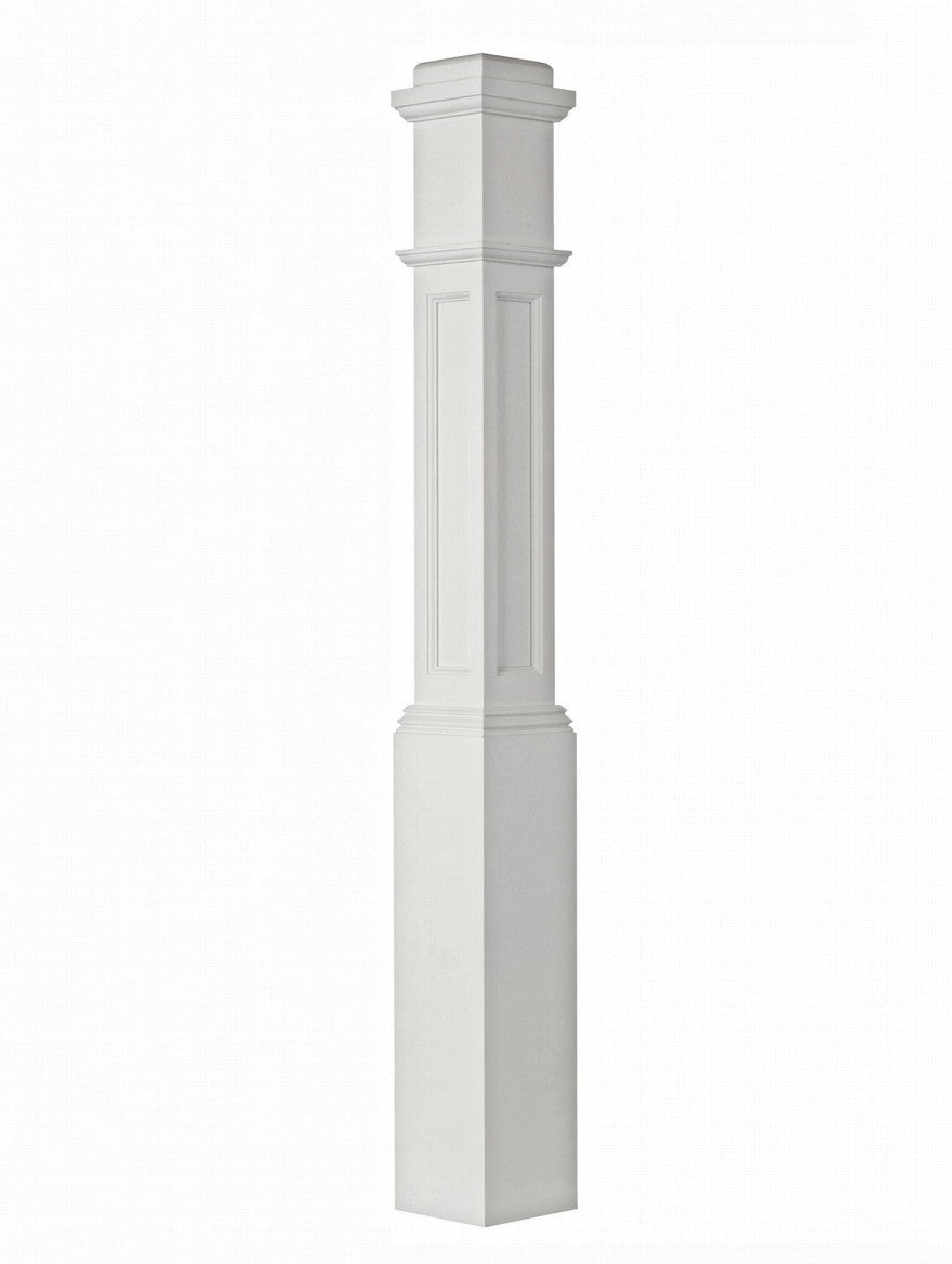 AFP-4091 Actual Flat Pox Newel Post, Primed