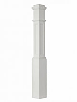 AFP-4091 Actual Flat Pox Newel Post, Primed