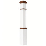 AFP-4091-PSST Actual Flat Panel Box Newel Post, Primed with Special Species Trim