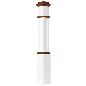 AFP-4091-PSST Actual Flat Panel Box Newel Post, Primed with Special Species Trim
