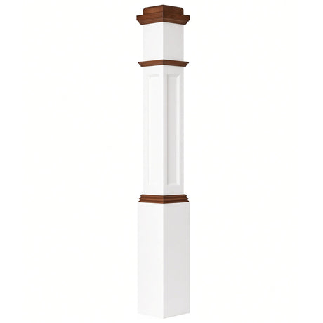 AFP-4091-PSST Actual Flat Panel Box Newel Post, Primed with Special Species Trim