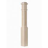 AFP-4091 Actual Flat Panel Box Newel Post, Poplar
