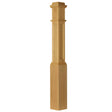 AFP-4091 Actual Flat Panel Box Newel Post, Red Oak