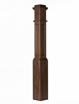 AFP-4091 Actual Flat Pox Newel Post, Walnut