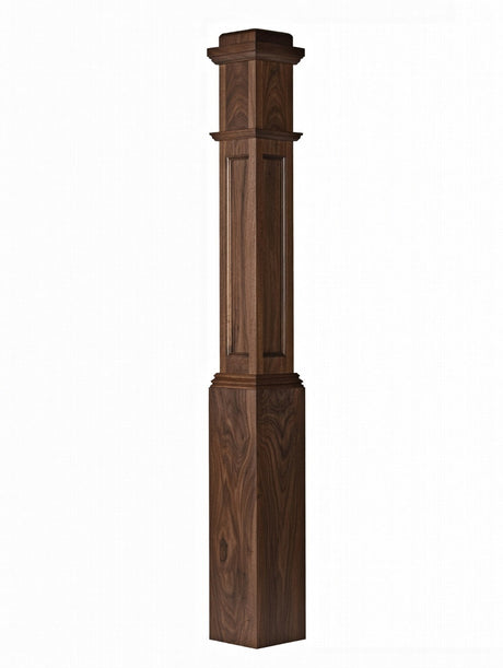 AFP-4091 Actual Flat Pox Newel Post, Walnut