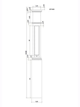 AFP-4092 Box Newel Post, CADD Image