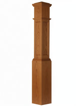 AFP-4092 Actual Flat Panel Large Box Newel Post, American Cherry