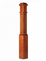 AFP-4091 Actual Flat Panel Box Newel Post, Brazilian Cherry