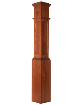 AFP-4092 Actual Flat Panel Large Box Newel Post, Brazilian Cherry