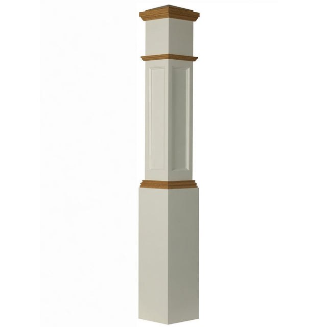 AFP-4092 Primed with Special Species Trim Large Actual Flat Panel Box Newel Post