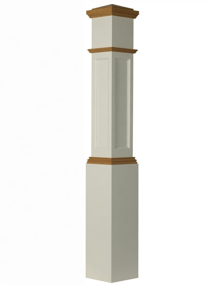 AFP-4092 Primed with Special Species Trim Large Actual Flat Panel Box Newel Post
