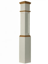 AFP-4092 Primed with Special Species Trim Large Actual Flat Panel Box Newel Post