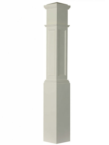 AFP-4092 Actual Flat Panel Large Box Newel Post, Primed