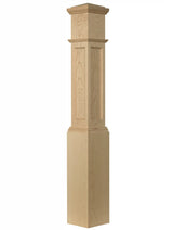 AFP-4092 Actual Flat Panel Large Box Newel Post, Soft Maple