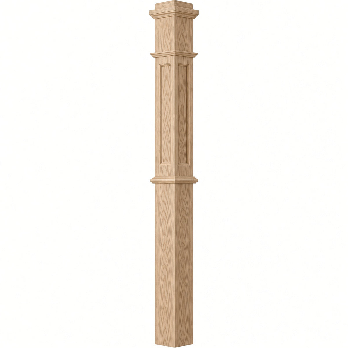 AFP-4375 Actual Flat Panel Box Newel Post, Ash