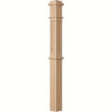 AFP-4375 Actual Flat Panel Box Newel Post, Ash