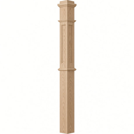 AFP-4375 Actual Flat Panel Box Newel Post, Ash