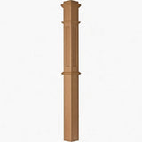 AFP-4375 Actual Flat Panel Box Newel Post, Beech