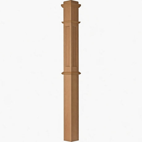 AFP-4375 Actual Flat Panel Box Newel Post, Beech