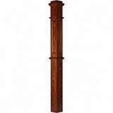AFP-4375 Actual Flat Panel Box Newel Post, Brazilian Cherry (Jatoba)