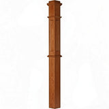 AFP-4375 Actual Flat Panel Box Newel Post, Cherry