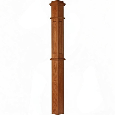 AFP-4375 Actual Flat Panel Box Newel Post, Cherry
