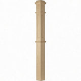 AFP-4375 Actual Flat Panel Box Newel Post, Hard Maple