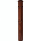 AFP-4375 Actual Flat Panel Box Newel Post, Mahogany