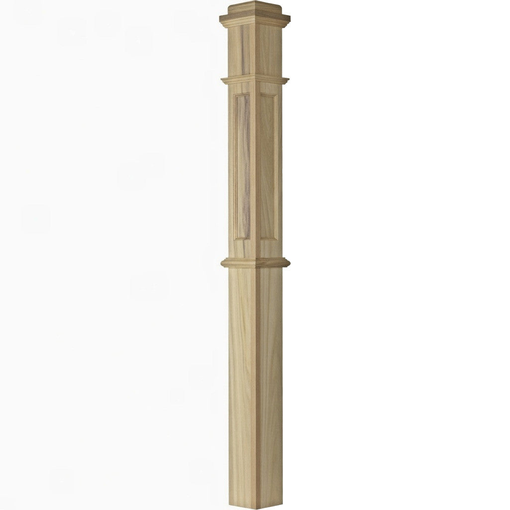 AFP-4375 Actual Flat Panel Box Newel Post, Poplar
