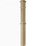 AFP-4375 Actual Flat Panel Box Newel Post, Poplar