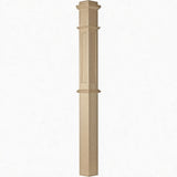 AFP-4375 Actual Flat Panel Box Newel Post, Soft Maple