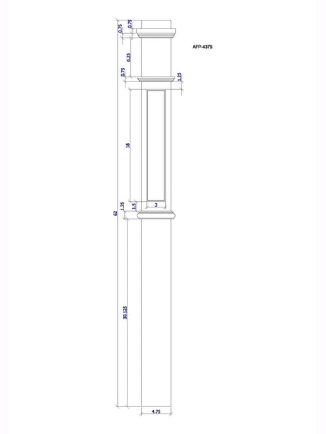 AFP-4375 Box Newel CADD Drawing