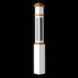 FP-4091 Primed with Special Species Trim Flat Panel Box Newel Post