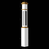 FP-4091 Primed with Special Species Trim Flat Panel Box Newel Post