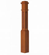 ARP-4091 Actual Raised Panel Box Newel Post, American Cherry