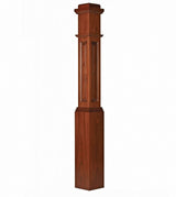 ARP-4091 Actual Raised Panel Box Newel Post, Mahogany