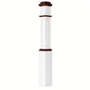 ARP-4091-PSST Actual Raised Panel Box Newel Post, Primed with Special Species Trim, 6-1/4" x 55"