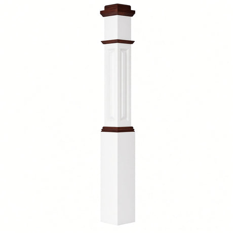ARP-4091-PSST Actual Raised Panel Box Newel Post, Primed with Special Species Trim, 6-1/4" x 55"