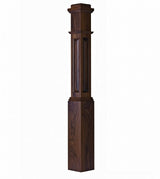 ARP-4091 Actual Raised Panel Box Newel Post, Walnut