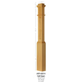 ARP-4091 Half-Sawn Actual Raised Panel Box Newel Post Newel Post