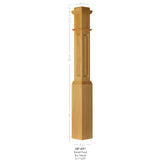 ARP-4091 Actual Raised Panel Box Newel Post, Red Oak