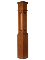 ARP-4092 Actual Raised Panel Large Box Newel Post, American Cherry