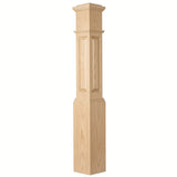 ARP-4092 Actual Raised Panel Large Box Newel Post, Birch