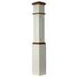 ARP-4092 Primed with Special Species Trim Actual Raised Panel Large Box Newel Post